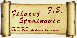 Filotej Strainović vizit kartica